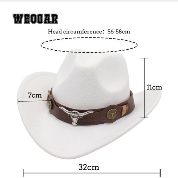 Wool Felt Fedora Panama Cowboy Girl Hat Casual Cap for men women - Picture 5 of 14